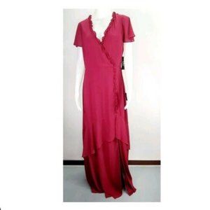 Lulus Pour The Champagne Burgundy Ruffle Dress Size XL NWT. PLEAS…